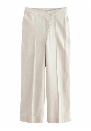 Next ASYMETRIC WAITBAND TAILORED WIDE LEG - Bikses - neutral