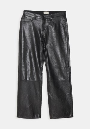 DRUE STRAIGHT LOW RISE VINTAGE  - Nahkahousut - black