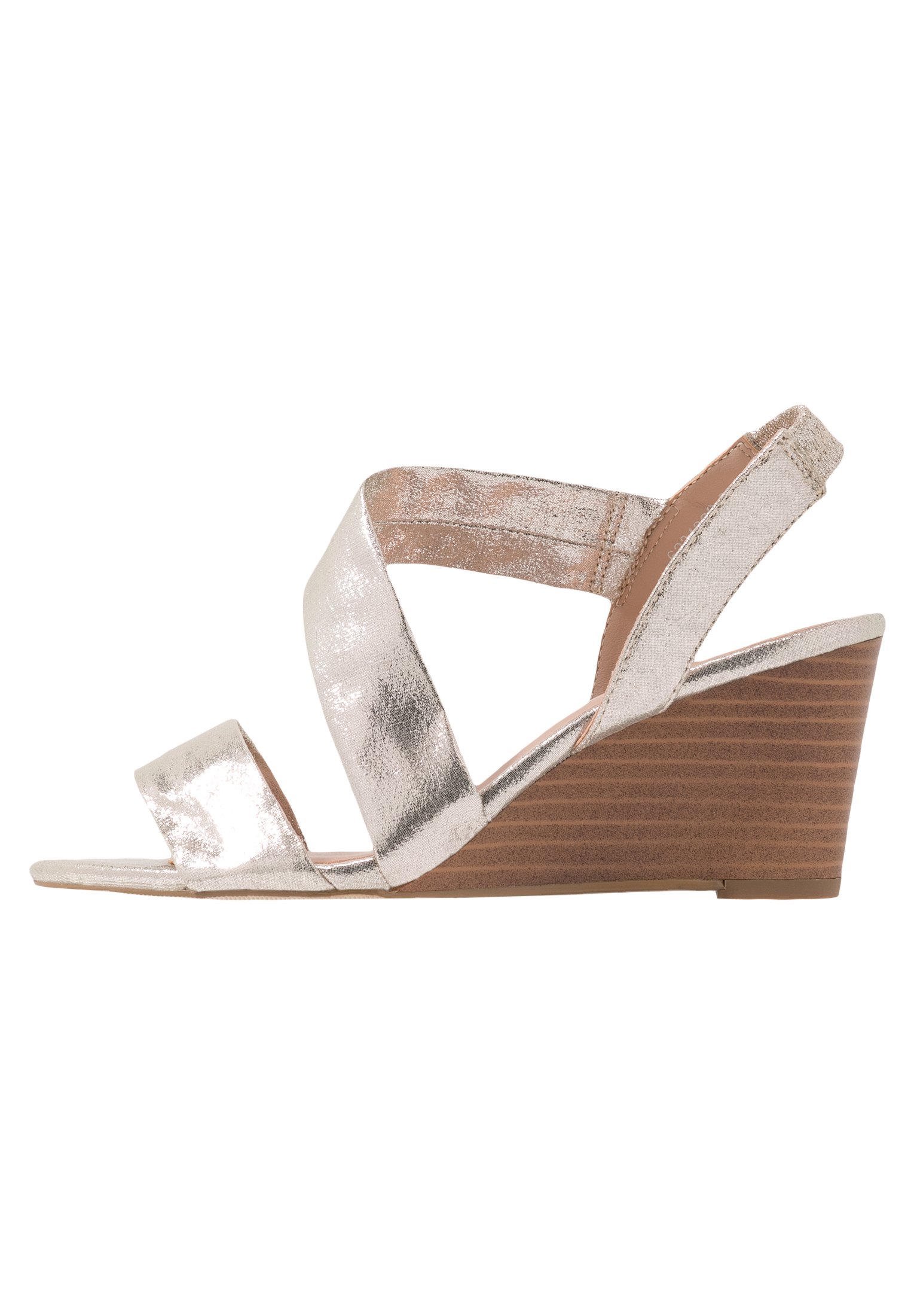 gold wedge sandals wide fit