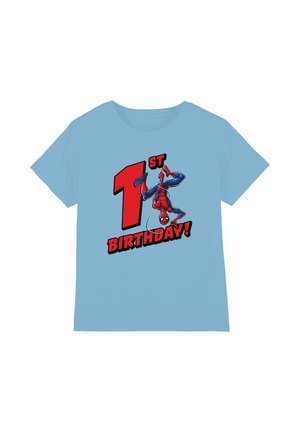 SPIDERMAN BIRTHDAY - Print T-shirt - light blue
