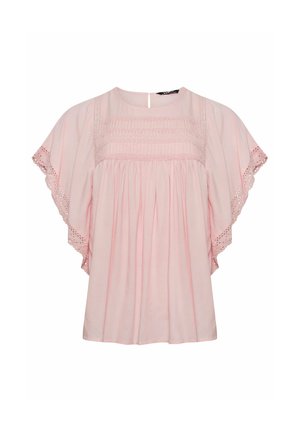 Yours Clothing, PLUS SIZE CROCHET TOPS - Bluse - baby pink