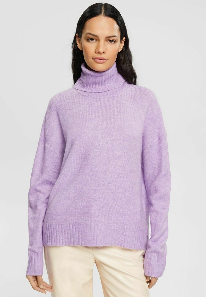 Esprit ROLLKRAGEN IN MOULINÉ - Jumper - lilac