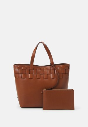 LARGE BRIT TOTE SET - Tote bag - tan