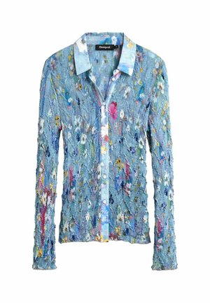 Desigual, FLORAL PRINT SHIRT - Hemdbluse - blue