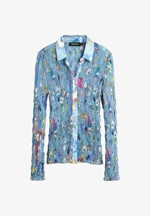 Desigual, FLORAL PRINT SHIRT - Hemdbluse - blue