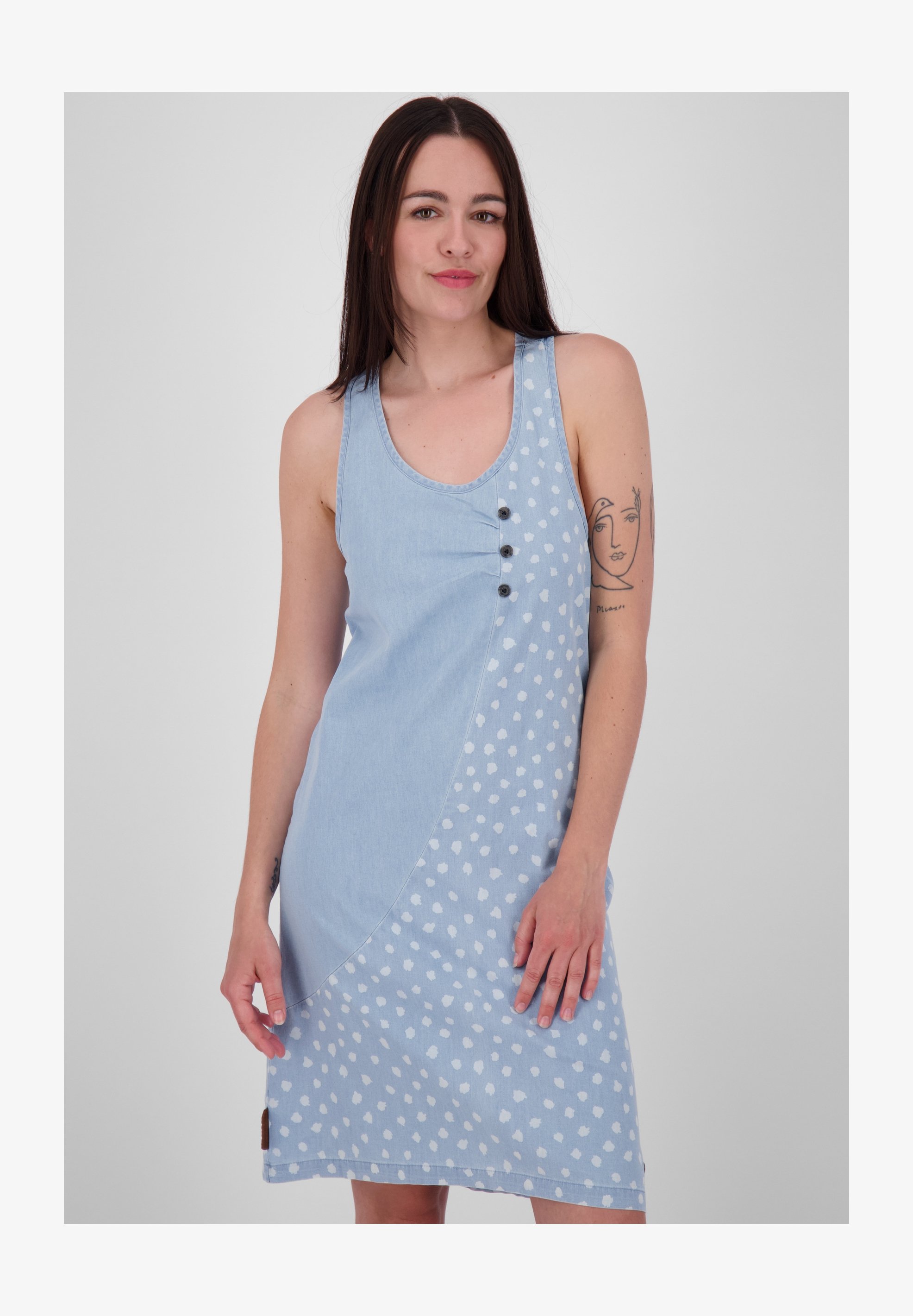 Alife & Kickin Cameronak B Abito Donna Senza Maniche – Corto, Con Cut-Out Posteriore E Abbottonatura – Jersey Morbido – Taglie XS-XXL