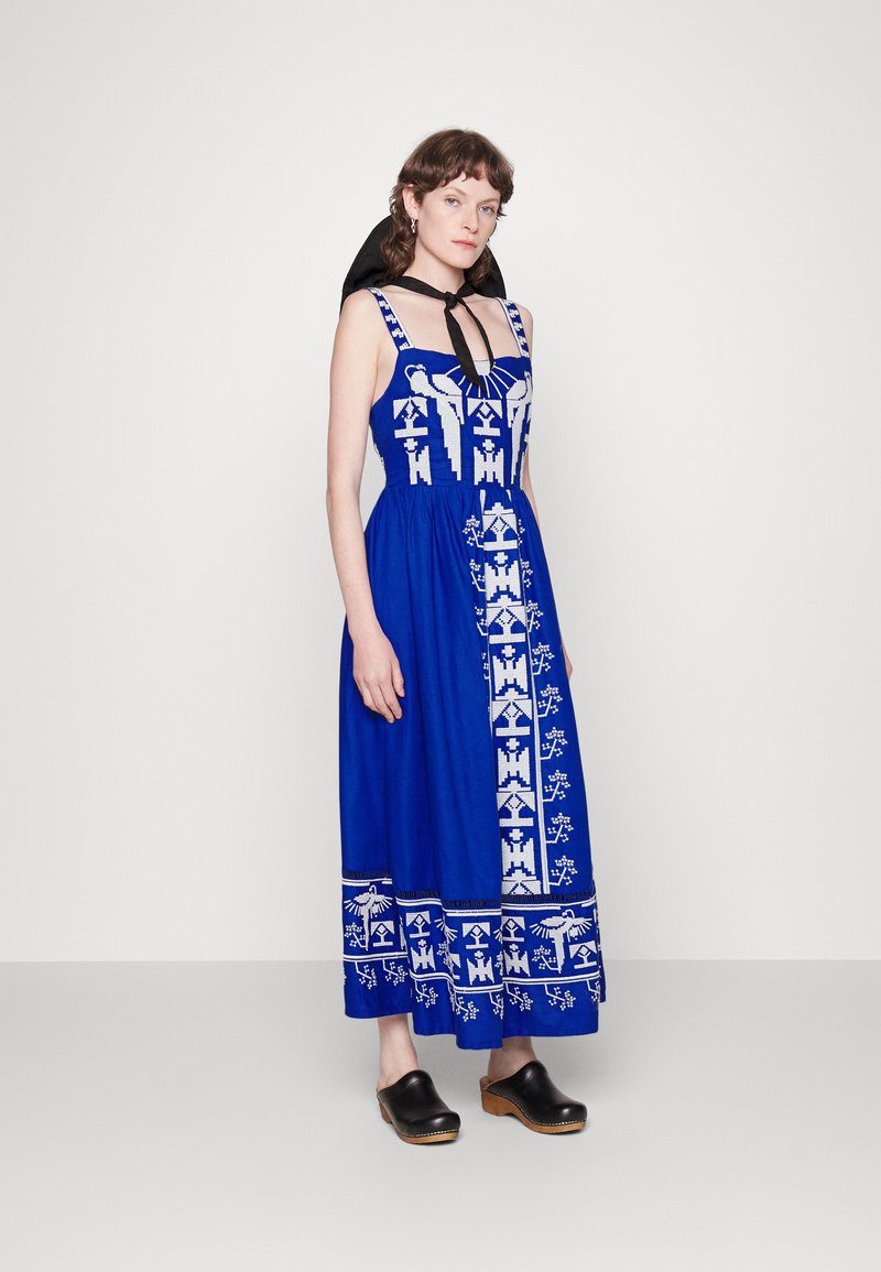 Damen Freizeitkleider | Farm Rio MACAW EMBROIDERED MAXI DRESS Maxikleid navy blue/mehrfarbig - CS58324 Damen Freizeitkleider | Farm Rio MACAW EMBROIDERED MAXI DRESS Maxikleid navy blue/mehrfarbig - CS58324