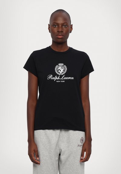 Polo Ralph Lauren HOTEL SHORT SLEEVE - Tricou cu imprimeu - polo black/white