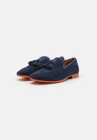 Melvin & Hamilton CLIVE - Pantofi slip-on - navy/rich tan/orange