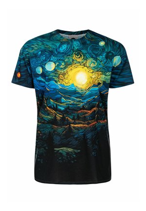 VAN GOGH LANDSCAPE - Print T-shirt - blue