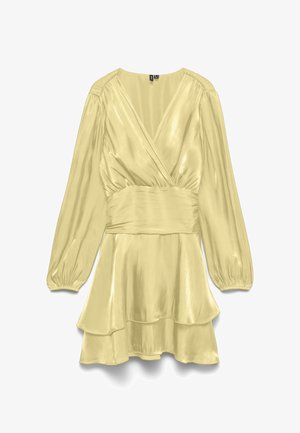 Vero Moda, VMPOLLY LS SHORT DRESS WVN EXP - Cocktailjurk - french vanilla