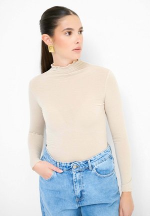 MINIMAL - Maglietta a manica lunga - beige