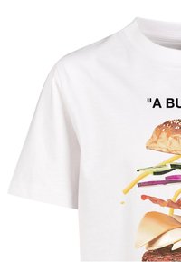 Mister Tee BURGER TEE - Trükipildiga T-särk - white