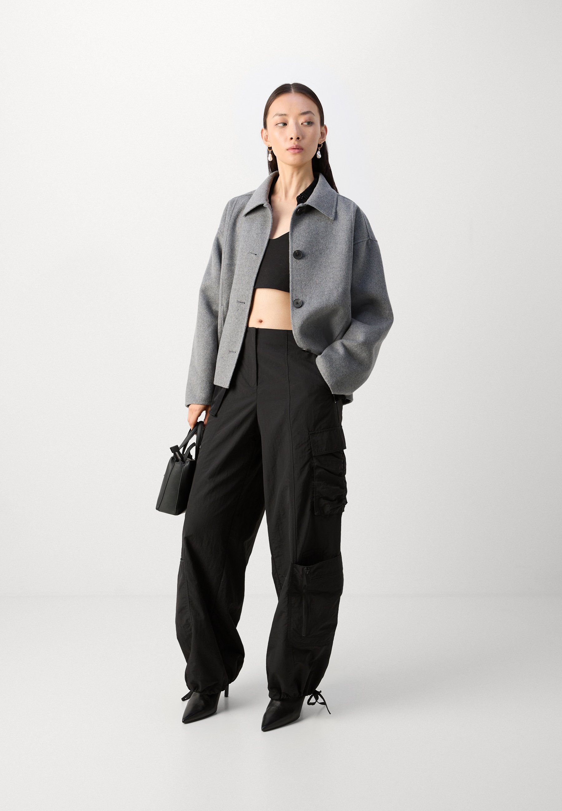 Lindex JACKET MELISSA - Light jacket - grey melange/light grey