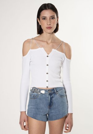 OFF-SHOULDER RIBBED - Trui - white