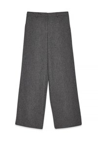 MID WAIST WIDE LEG STRUCTURED - Pantalon classique - dark grey