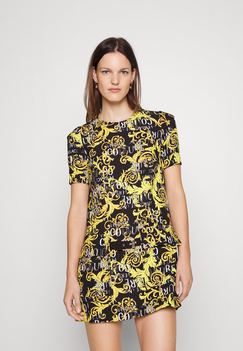 Versace Jeans Couture CADY PRINT LOGO Vardagsklänning black/gold