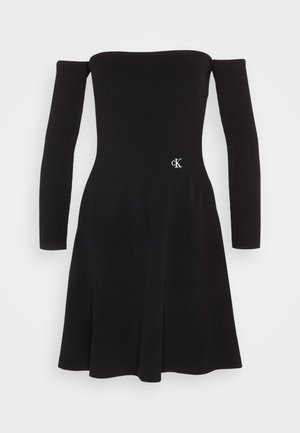 Calvin Klein Jeans OFF SHOULDER DRESS - Vestido ligero - black