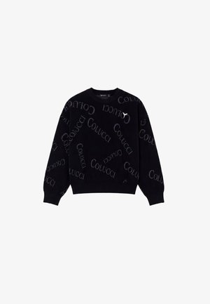 Colucci, FLATKNIT LOGO SWEATER - Svetrík - aop black