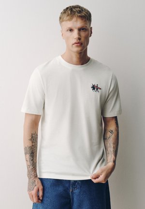 Next, RELAXED FIT - GRAPHIC PRINT SLUB T-SHIRT  . - Tričko s potlačou - white beach graphic