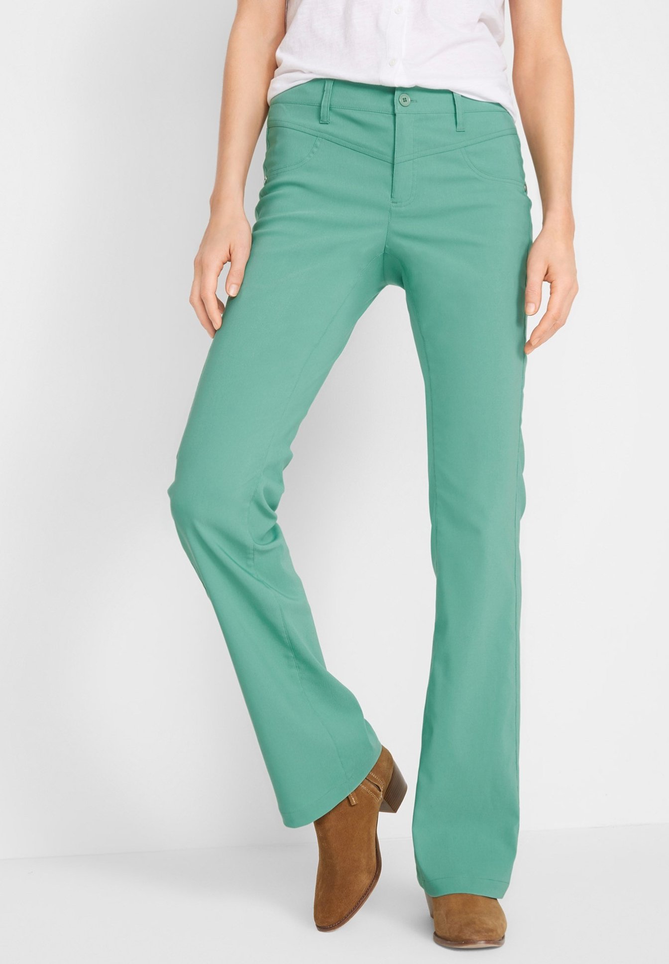 bonprix GERADE BENGALIN - Jeans bootcut - grün/verde - Zalando.it