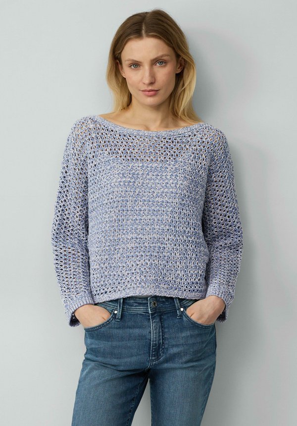 MIT FLEDERMAUSÄRMELN - Strickpullover - blau