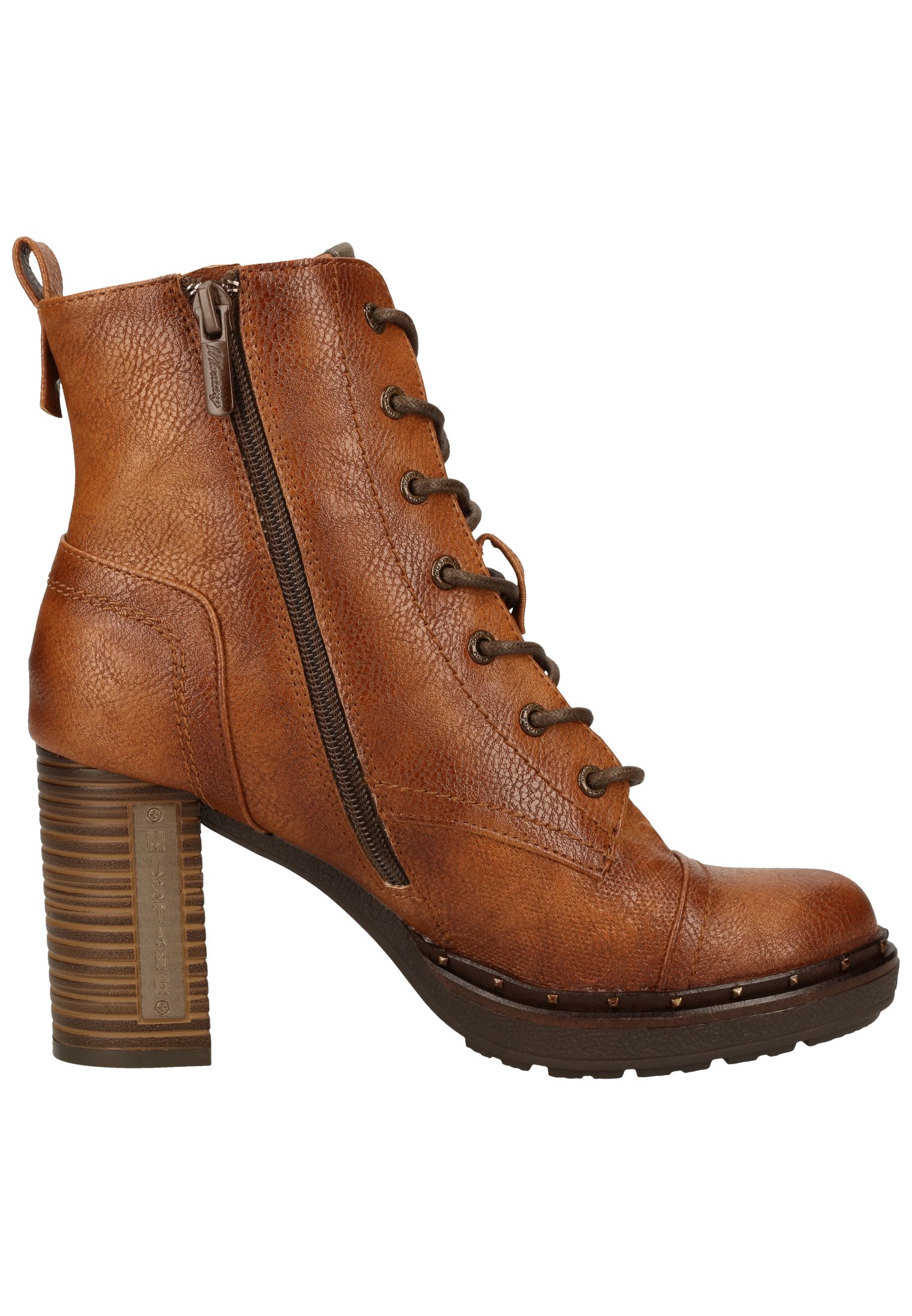Mustang Enkellaarsjes met hoge hak cognac 307Cognac Mustang Enkellaarsjes met hoge hak cognacCognac Zalando.nl