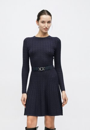 BELTED HANA DRESS - Vestido de punto - smart blue