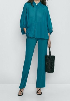 Massimo Dutti Pantalon classique - mottled dark green