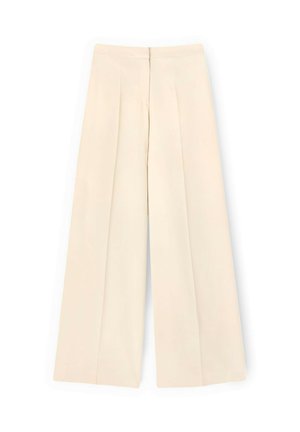 Motivi, PANTALONI PALAZZO CON INSERTI SATIN (ITALIAN SIZE) - Trousers - bianco