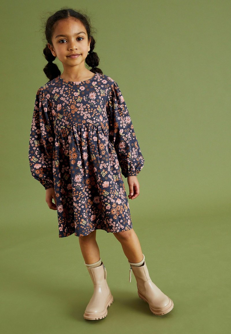 Next STANDARD - Jerseykleid - navy blue pink dark floral print/blau ...