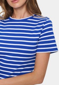 Saint Tropez ASTER SS STRIPE - Marškinėliai su spaudiniu - surf blue