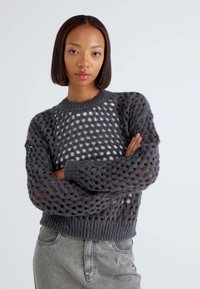ONLY ONLBILLIE LIFE SHORT O NECK - Strikkegenser - magnet