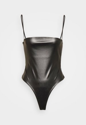 STARIGHT NECK BODYSUIT - Top - black