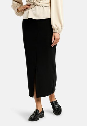 LONG-SKIRT - A-snit nederdel - black