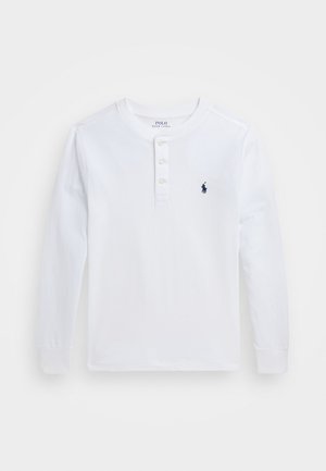 Polo Ralph Lauren COTTON JERSEY HENLEY SHIRT - Hosszú ujjú felső - white