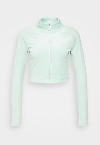 Juicy Couture COLOURBLOCK CROPPED TRACK  - Mikina so zipsom - greyed jade
