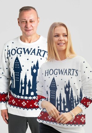 HARRY POTTER HOGWARTS WEIHNACHTS WINTER  UGLY CHRISTMAS - Jumper - weiß
