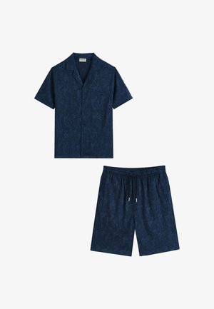 FRILIVIN, ENSEMBLE CHEMISE SHORT ESTIVAL - Short - bleu marine