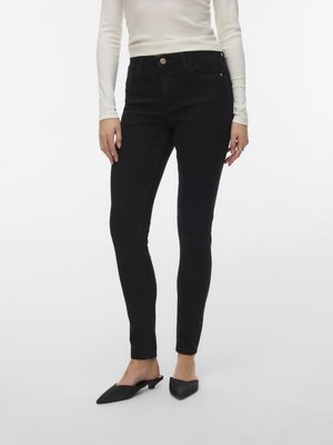 Vero Moda POLLY MR - Oprijete (skinny) kavbojke - black