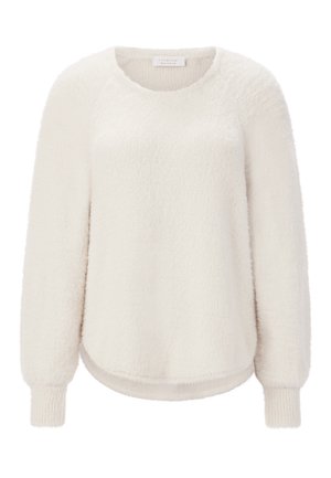 Rich & Royal MIT CREW-NECK - Felpa in pile - pearl white