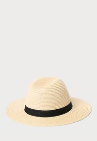 Lauren Ralph Lauren PACKABLE STRAW FEDORA - Šešir - beige/black