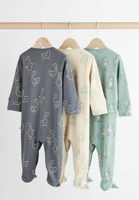 Next BEAR 3 PACK - Overal na spanie - mineral blue farm printed