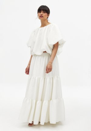 PUFF SLEEVE VOLUME - Blouse - white