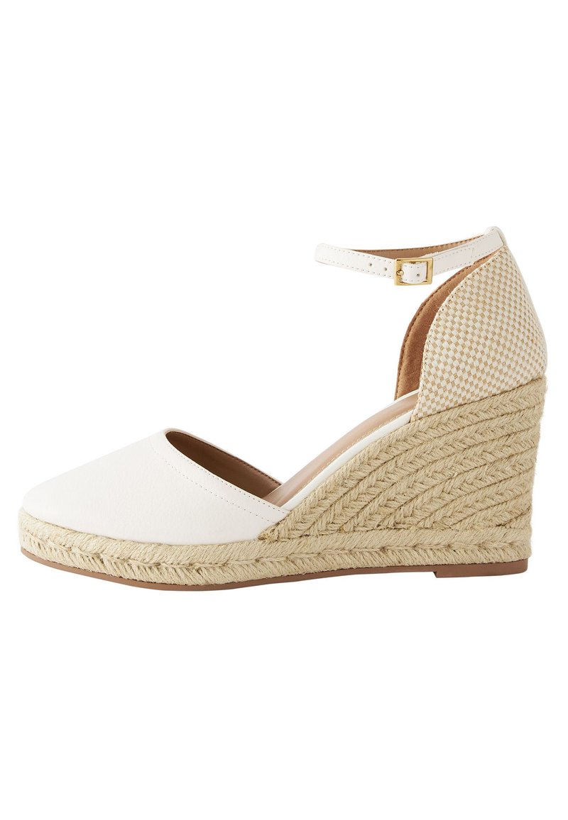Next FOREVER COMFORT® CLOSED TOE HIGH STANDARD Wedges white