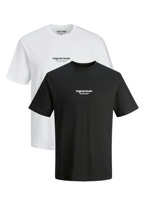 2ER PACK JORVESTERBRO - Print T-shirt - schwarz   weiß
