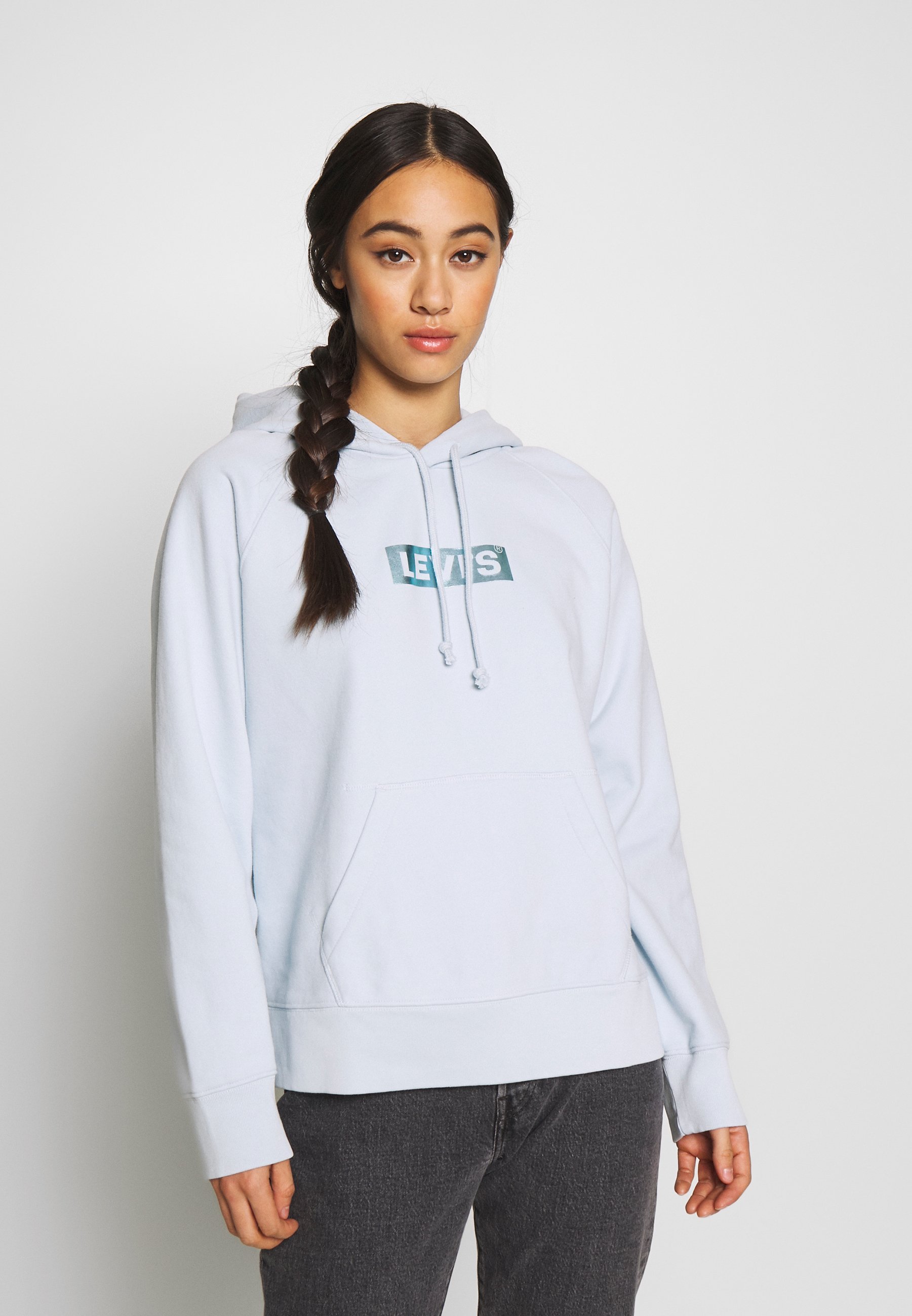 levis light blue hoodie
