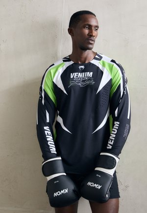 BUD - T-shirt à manches longues - black/white/lime green
