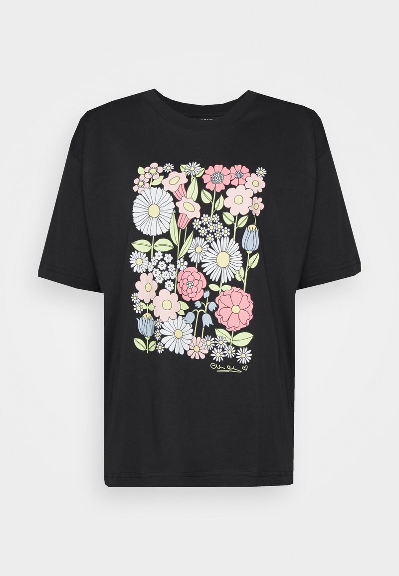 Monki T-shirt estampada - offblack