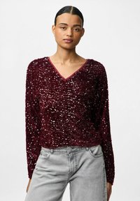 Pieces MIT LANGEN ÄRMELN PCKAM - Bluse - tawny port